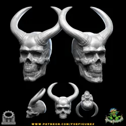 Realistic Tiefling Skull C