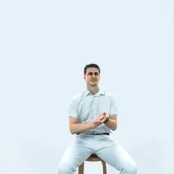 Romance 08M Clapping Clapping Sitting Casual Man Low-poly 3D model