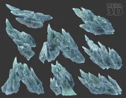 Scifi Spiky Ice 220611 - Ultra HD 16K Textures Low-poly 3D model