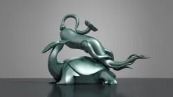 Sculpture  ginseng turtle  turtle  ginseng square 3D model