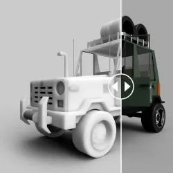 Simple cartoonish jeep