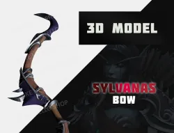 Sylvanas Ranger General Bow 3D model wow cosplay game 3D print model
