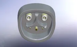 Tesla male connector with metalic contacts Full Size matching 3D print model