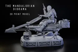 The Mandalorian Diorama 1-6 Scale -  3D print model