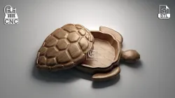 Turtle Shaped Jewelry Box - Files for CNC and 3D Printers 3D print model