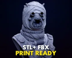 Tusken Raider Bust 3D print model