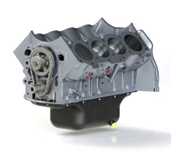 V8 Engine Block With Assembly