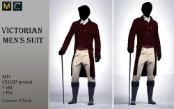 Victorian Mens Suit 3D model