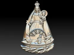 VIRGIN MARY VIRGEN DE LA CARIDAD DEL COBRE 3D PRINTABLE 3D print model