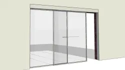 Wall Based Automatic Single Sliding Door 3D model