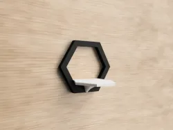Wall mounted modular hexagon shelf
