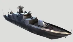 War Boat Low-poly 3D model