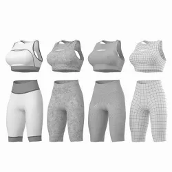 Woman Sportswear 01 Base Mesh Design Kit 3D model