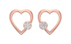 Women Heart Earrings 3dm STL OBJ FBX Render Details 3D print model