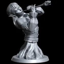 Wood Elf Bard Pose 2 Bust