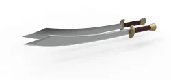 Zuko dual swords from Avatar TV series 3D print model