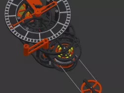 3D printed mechanical Clock with Anchor Escapement (STL files)