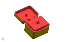 4 cavity almond drop fliptop mould