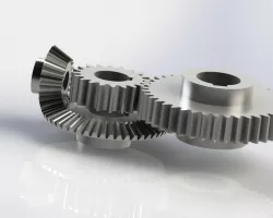 Bevel & Spur Gear Assembly Simulation