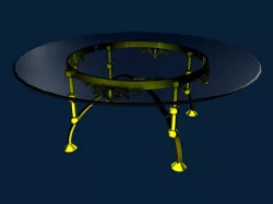 BRASS + GLASS COFFEE TABLE MARCO 3D