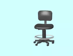 Chair with caster wheels for a production line or bench work