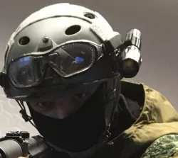 Helmet Flashlight mount for Airsoft
