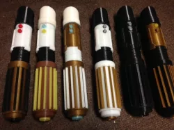 Improved, no-glue-required parts for "Lightsaber with internal components"