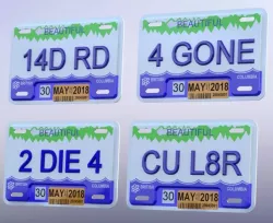 License Plate- Motorcycle - B.C. Canada personalised