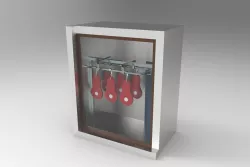 Meat fridge in restaurant