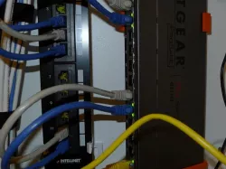 Mount Netgear switch in Leviton Media Center