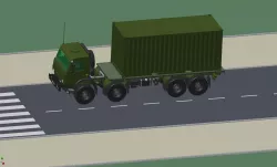 RUSSIAN TRUCK KAMAZ 63501 8X8 WITH CONTAINER 20 ft