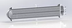 Shell and tube heat exchanger (freon-water) 260kW