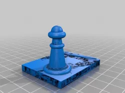 Street curb statue stand