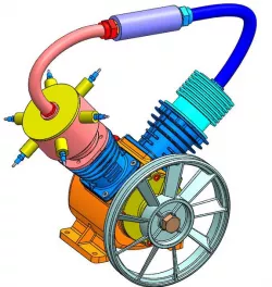 V2-twin stirling engine prototype