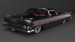 1959 chevy el camino lowrider stl obj fbx 3D print model