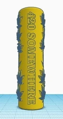 420 SOMEWHERE Weed Bic Lighter Case 3D print model