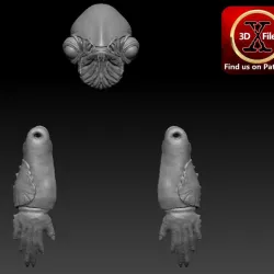 Admiral Ackbar Head Sculpt 3D Print File - A Star Wars Collector's Dream