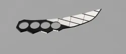 Asuma Chakra Blade 3D model