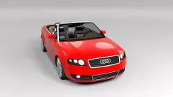 AUDI A4 CABRIO OPEN LOWPOLY Low-poly 3D model