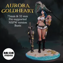 Aurora Goldheart Pin-Up (Commercial license)