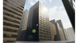 Backgorund Buildings Low-poly 3D model
