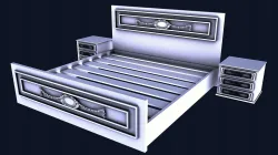 BED FRAME AND BED SIDE DRAWERS MICHEL MAN