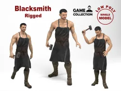 Blacksmith Low-poly 3D model