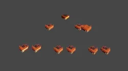 Brig Spaceship  Low-poly 3D model