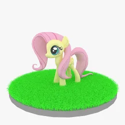 Cartoon Pony Rigged Low-poly 3D model