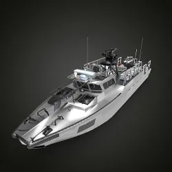 CB90 class fast assault craft 3D model