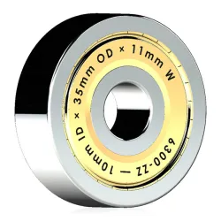 COMPLETE METRIC 6300-ZZ, DOUBLE-SHIELDED BEARING LIBRARY — SolidWorks and Step Models