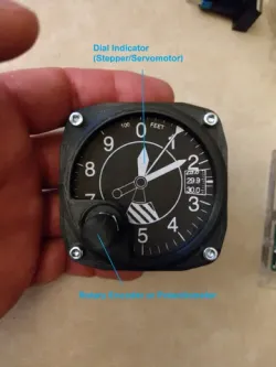 Dial Indicator with Input Knob (Easy Home Cockpit Project)