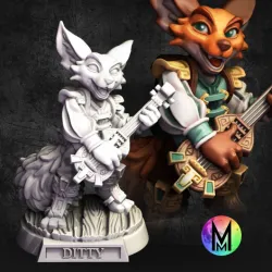 Ditty the Kitsune Bard - Fennik / Kitsune / Fox-Kin Bard ( Fox-Kin / Vulpine  / Kitsune Bard )