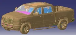 Dodge RAM 1500 Limited Crew Cab 4x4 2019 Vehicle 3d scan model 3D model